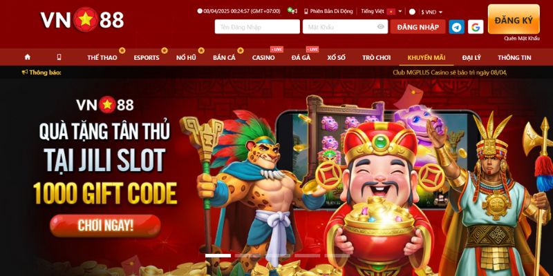 Các khuyến mãi hấp dẫn từ VN88